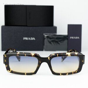 NEW Prada PR27ZS 16O50E Black Tortoise Gradient Yellow Blue Square Sunglasses